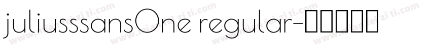 juliusssansOne regular字体转换